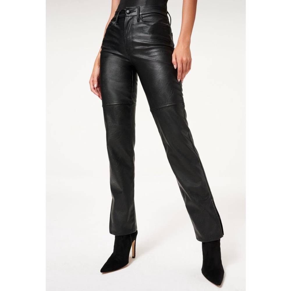Black Vegan Leather Pants